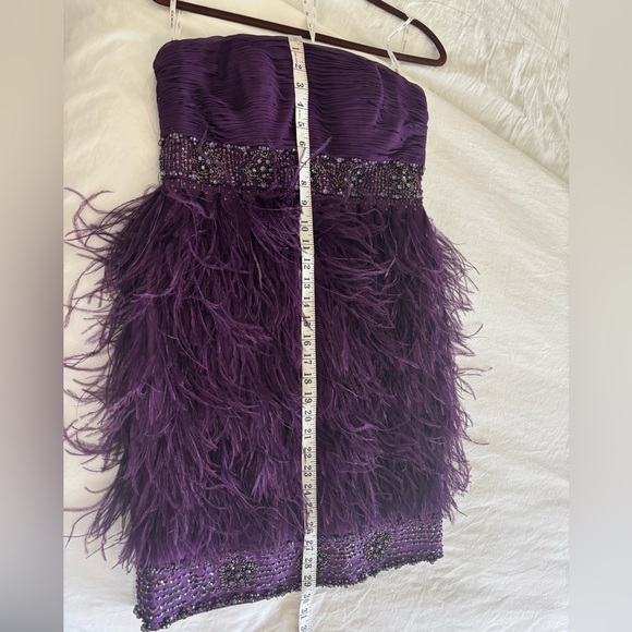 Sue Wong NWT Party Dress- Silk and Ostrich! - Picture 6 of 6